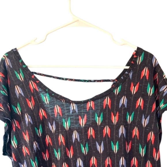 Aerie Black Top with Red and Green Accents - Picture 4 of 7